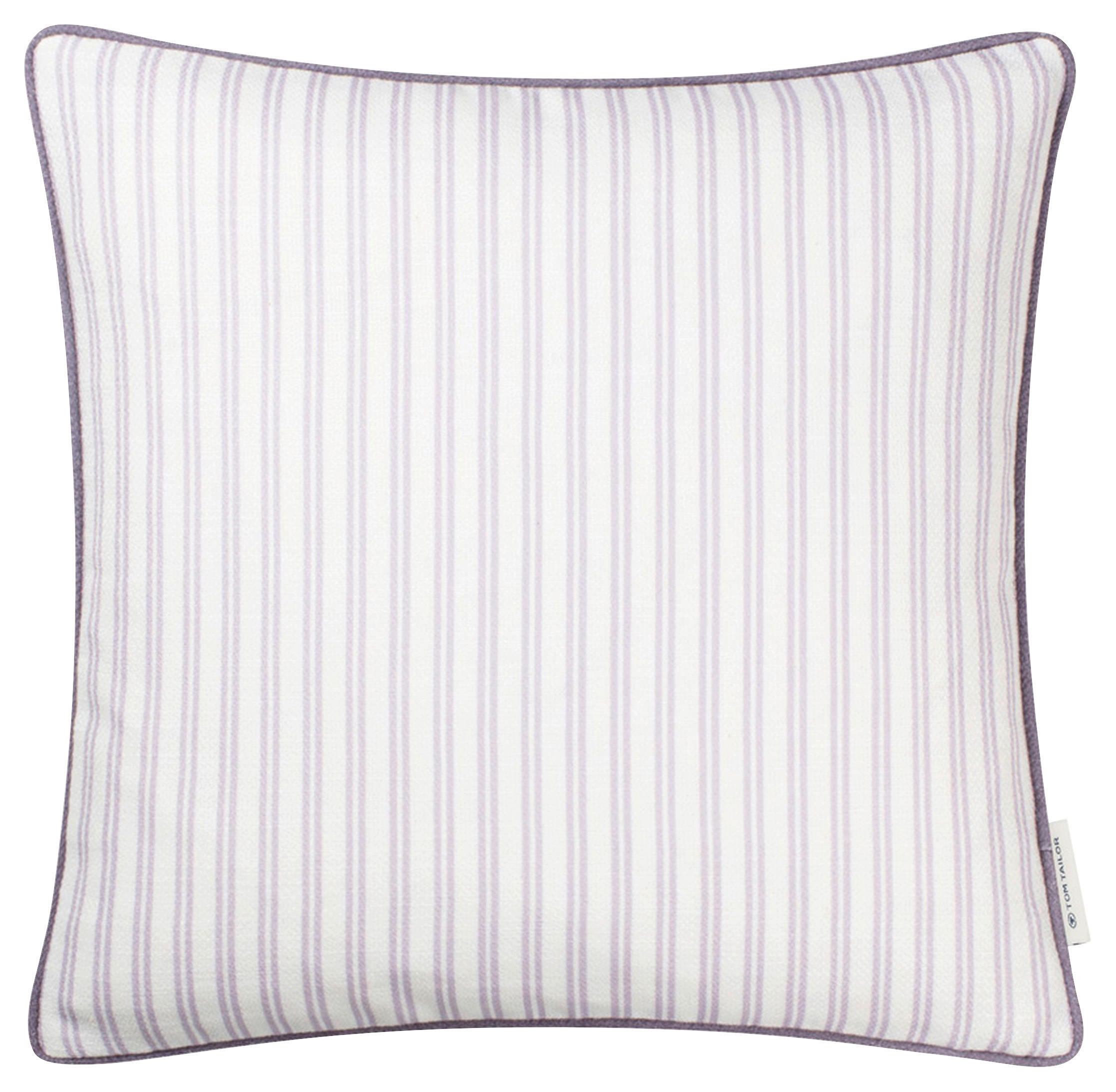 KISSENHÜLLE Little Stripes 45/45 cm  - Beige/Flieder, KONVENTIONELL, Textil (45/45cm) - Tom Tailor