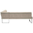 ECKBANK 213/174 cm in Chromfarben, Sandfarben - Sandfarben/Chromfarben, Design, Textil/Metall (213/174cm) - Novel