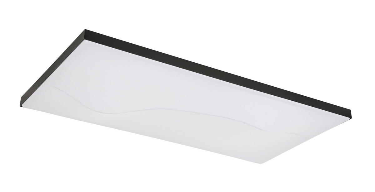 STROPNÍ LED SVÍTIDLO, 60/30/10,5 cm - černá, Design, kov/plast (60/30/10,5cm) - Novel