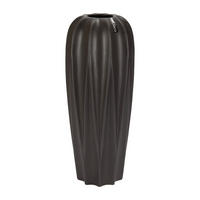 VÁZA, keramika, 39,5 cm - tmavohnedá, Basics, keramika (16/39.5/16cm)