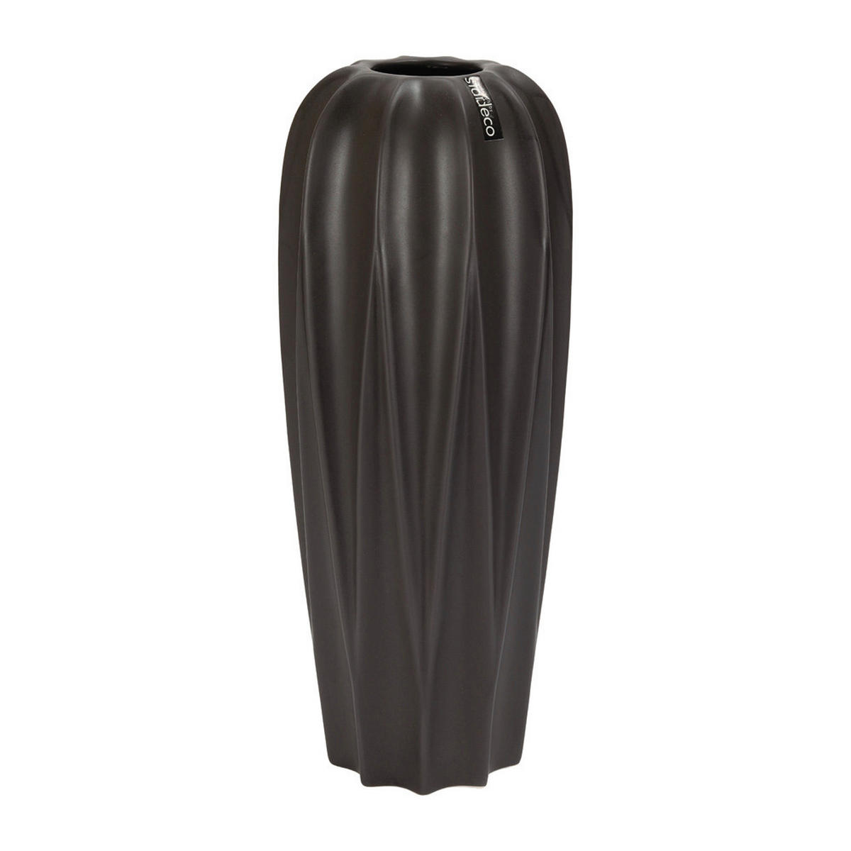 VÁZA, keramika, 39,5 cm - tmavohnedá, Basics, keramika (16/39.5/16cm)