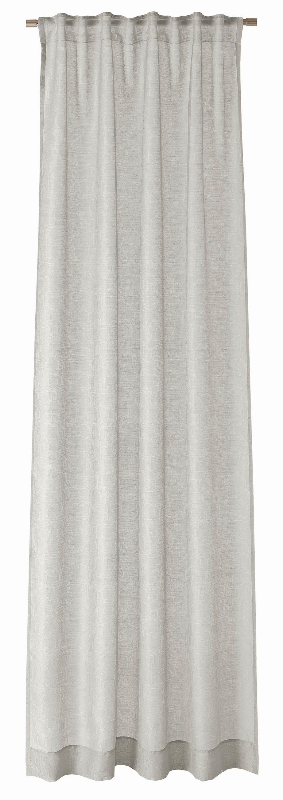 FERTIGVORHANG  transparent   130/250 cm  - Hellgrau, Basics, Textil (130/250cm) - Joop!