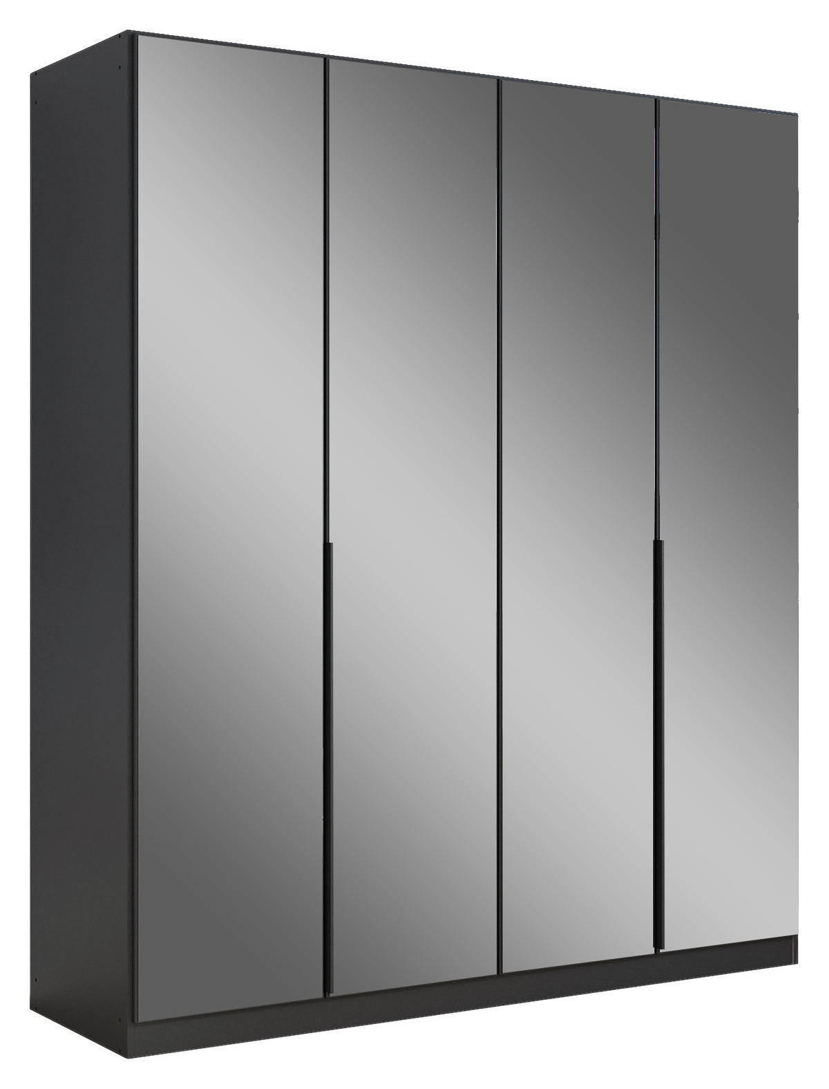 DREHTÜRENSCHRANK 181/210/54 cm,  in Grau, 4-türig  - Grau, MODERN, Holzwerkstoff/Metall (181/210/54cm) - Rauch Möbel