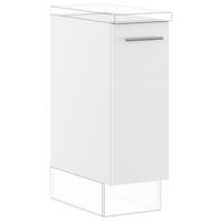 APOTHEKERSCHRANK 30/87,8/57,6 cm  Weiss  - Weiss/Edelstahlfarben, Basics, Holzwerkstoff/Metall (30/87,8/57,6cm) - Impuls