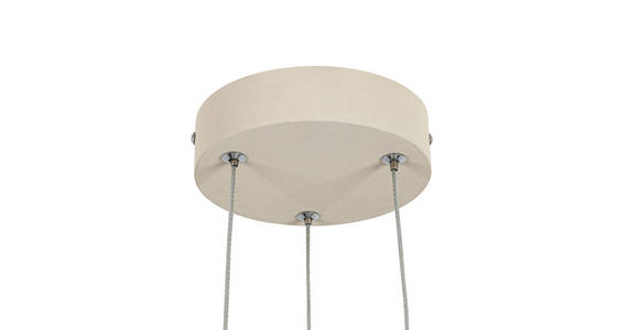 LED-HÄNGELEUCHTE - Sandfarben/Chromfarben, Design, Kunststoff/Metall (55cm) - Novel