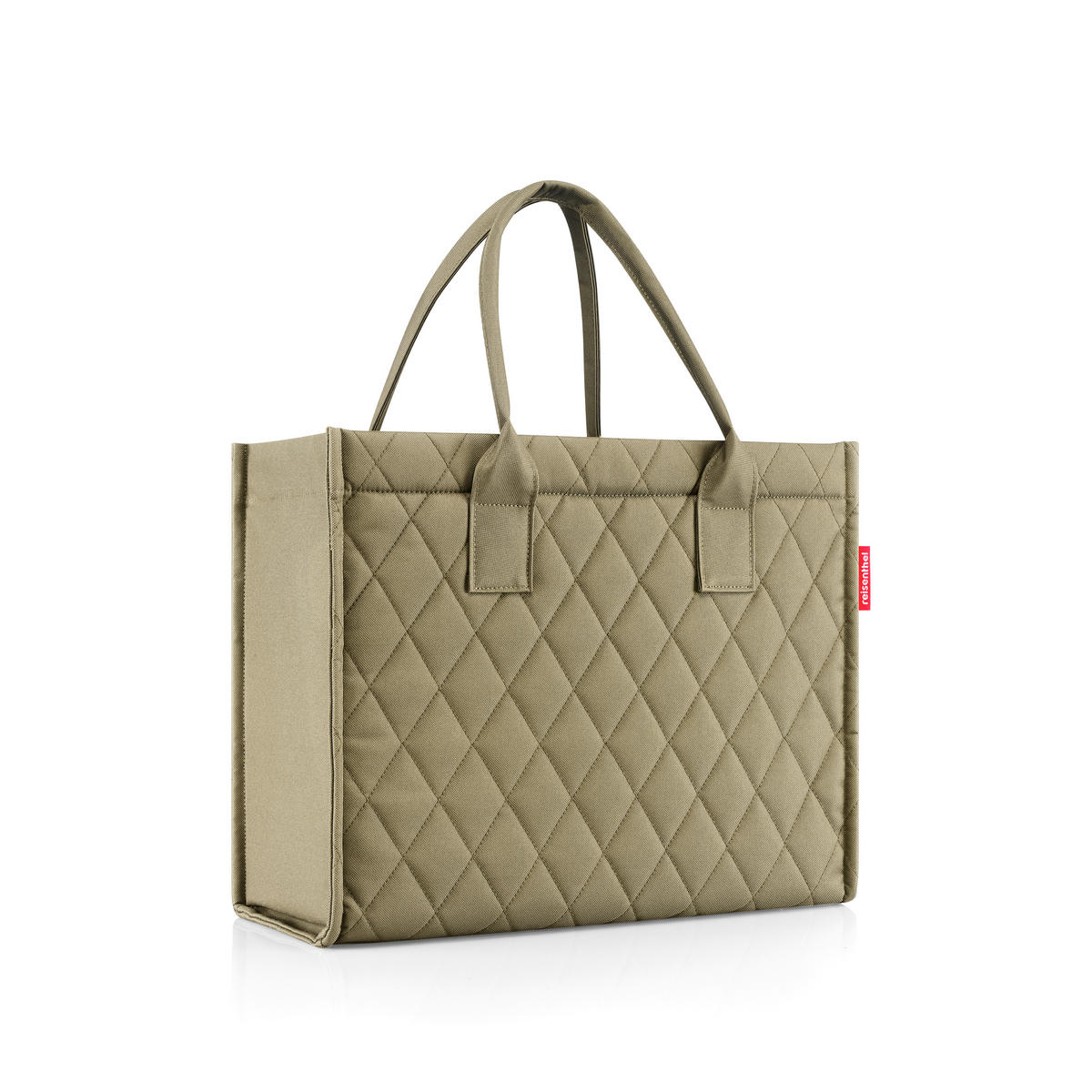 EINKAUFSTASCHE Daily shopper rhombus olive  - Olivgrün, Basics, Textil (42/35/17cm) - Reisenthel