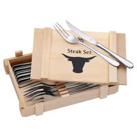 STEAKBESTECK Ranch 12-teilig  für  - Silberfarben, Design, Metall (23cm) - WMF