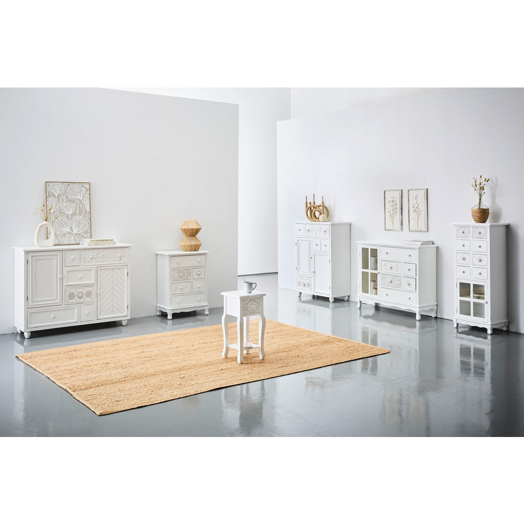 Thumbnail - Landscape Sideboard, Weiß, Holz, Tanne,Tanne, massiv, 2 Fächer, 6 Schubladen, 123x95x39.5 cm, Beimöbel erhältlich, stehe...