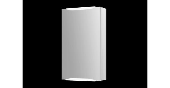 SPIEGELSCHRANK 74,7/73,8/16,8 cm  - Silberfarben/Weiß, Basics, Glas/Holz (74,7/73,8/16,8cm) - Xora