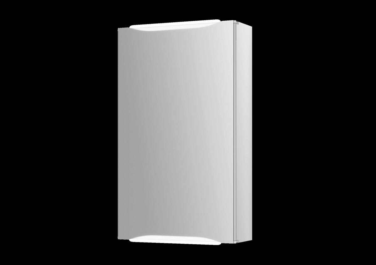 SPIEGELSCHRANK 74,7/73,8/16,8 cm  - Silberfarben/Weiß, Basics, Glas/Holz (74,7/73,8/16,8cm) - Xora