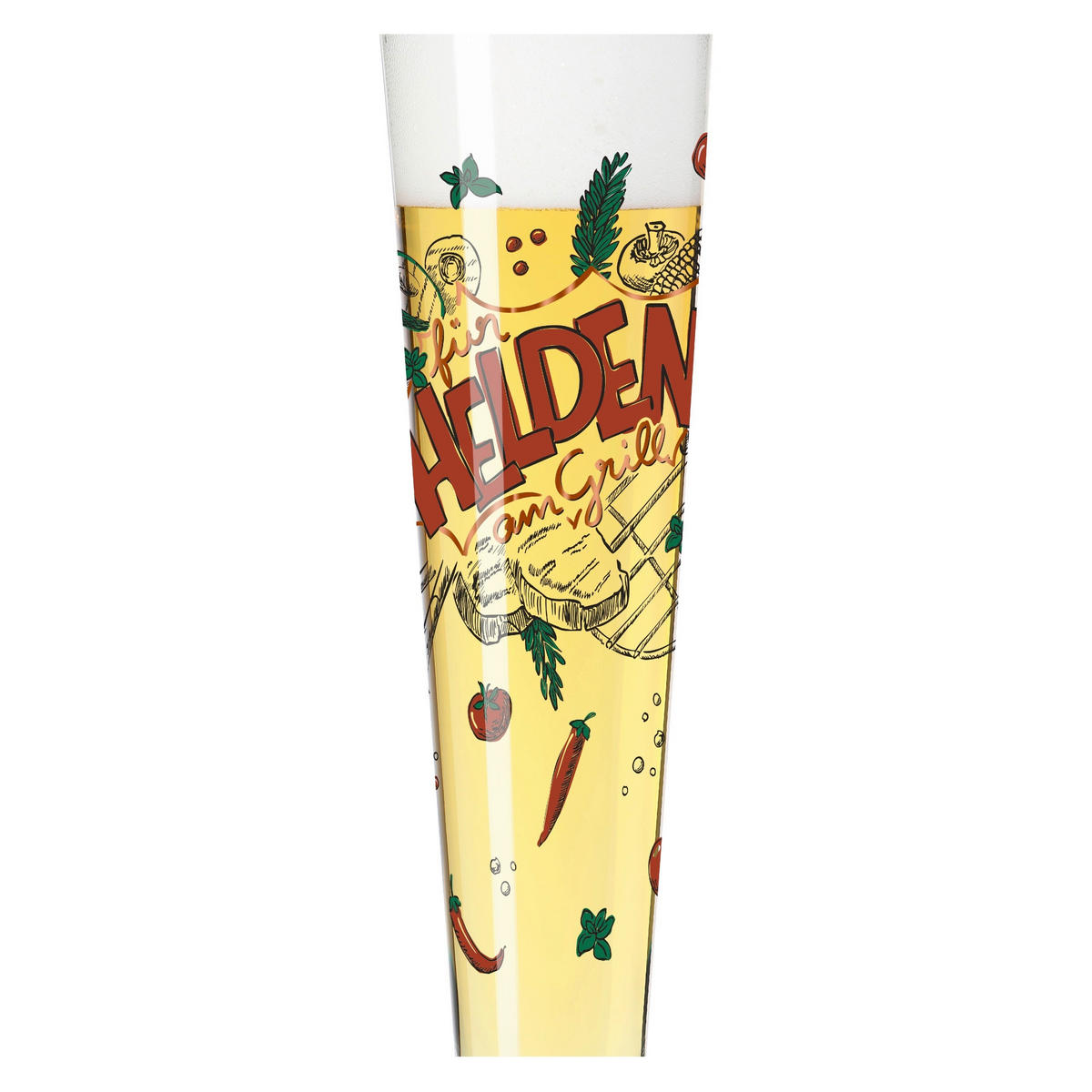 BIERGLAS 385 ml  - Rot/Schwarz, LIFESTYLE, Glas (7,5/7,5/24,9cm) - Ritzenhoff