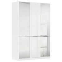 KLEIDERSCHRANK 136/210/54 cm 3-türig Weiß, Weiß Hochglanz  - Weiß Hochglanz/Weiß, KONVENTIONELL, Holzwerkstoff/Kunststoff (136/210/54cm) - James Wood