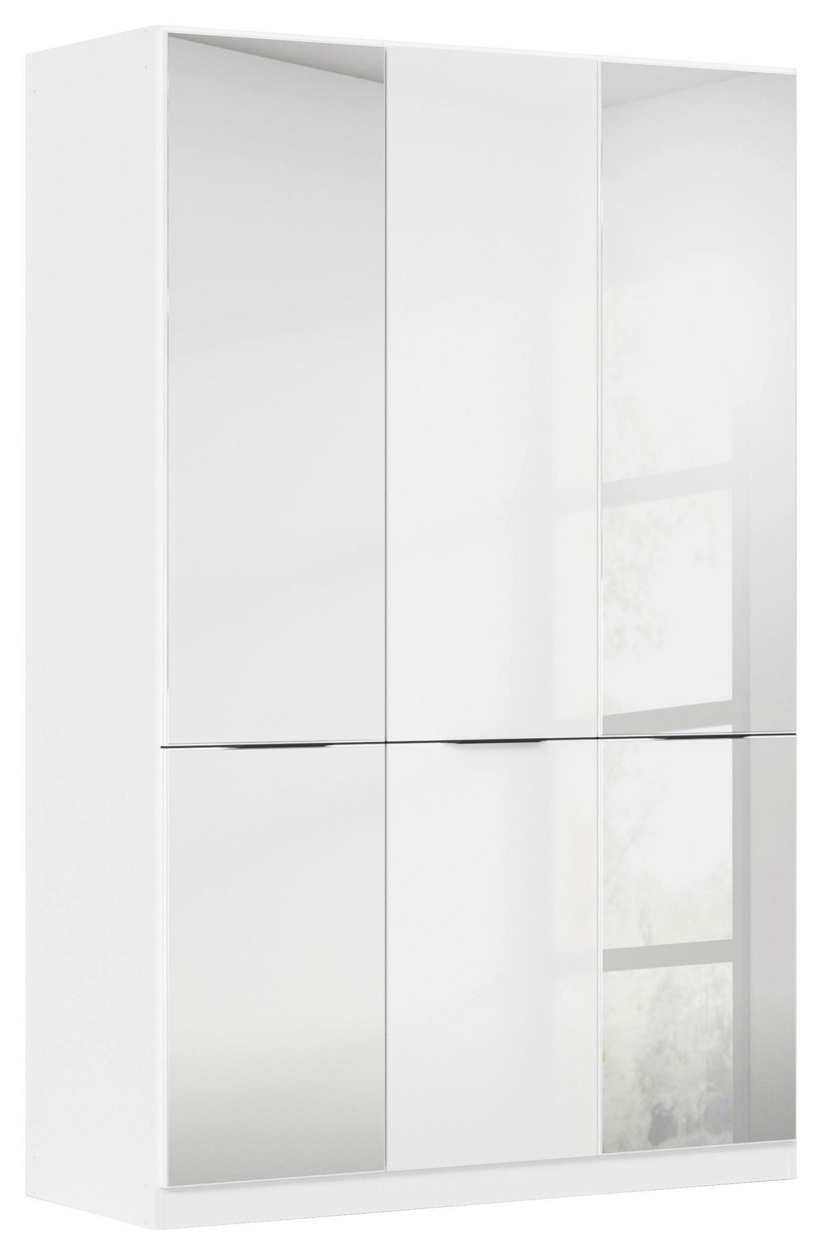 KLEIDERSCHRANK 136/210/54 cm 3-türig Weiß, Weiß Hochglanz  - Weiß Hochglanz/Weiß, KONVENTIONELL, Holzwerkstoff/Kunststoff (136/210/54cm) - James Wood