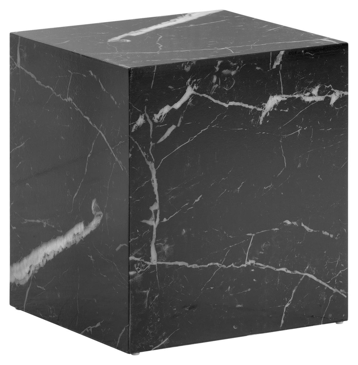 Măsuță De Cafea din material pe bază de lemn, 40/40/45 cm - negru lucios intens, Lifestyle, material pe bază de lemn (40/40/45cm) - Livetastic