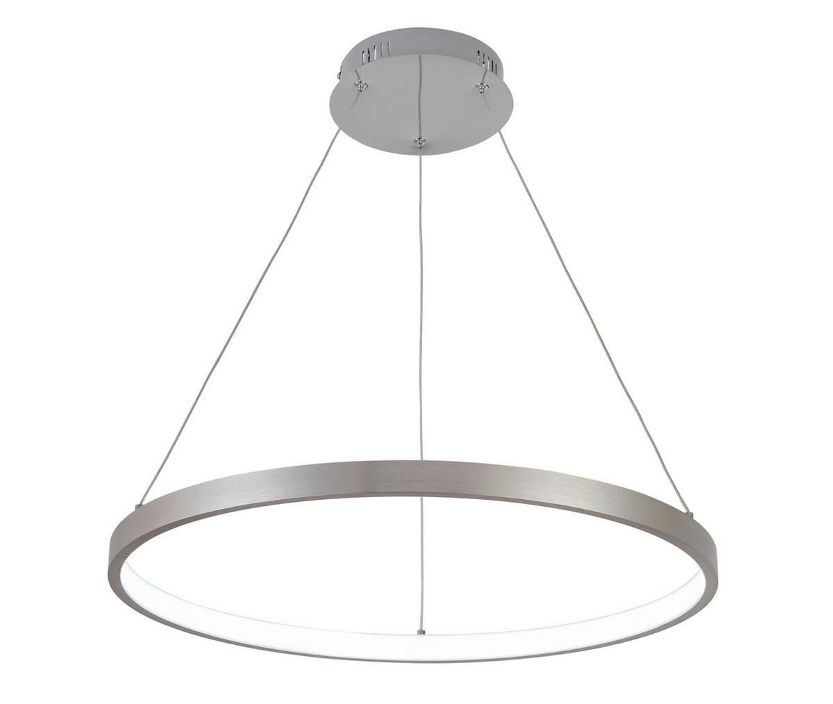 LED-HÄNGELEUCHTE 60/120 cm  - Alufarben, Design, Kunststoff/Metall (60/120cm) - Novel