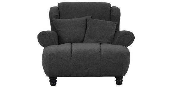 XXL-SESSEL Flachgewebe Anthrazit - Anthrazit/Schwarz, KONVENTIONELL, Holz/Textil (125/100/140cm) - Carryhome