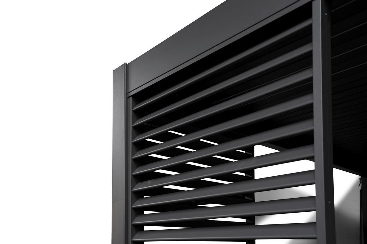 PERGOLA-SEITENTEIL  - Anthrazit, MODERN, Metall (113,3/240/10cm) - Gardenson