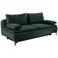 SCHLAFSOFA Flachgewebe Dunkelgrün  - Dunkelgrün/Schwarz, Design, Textil/Metall (203/75/100cm) - Carryhome