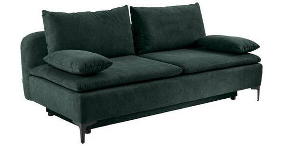 SCHLAFSOFA Flachgewebe Dunkelgrün  - Dunkelgrün/Schwarz, Design, Textil/Metall (203/75/100cm) - Carryhome