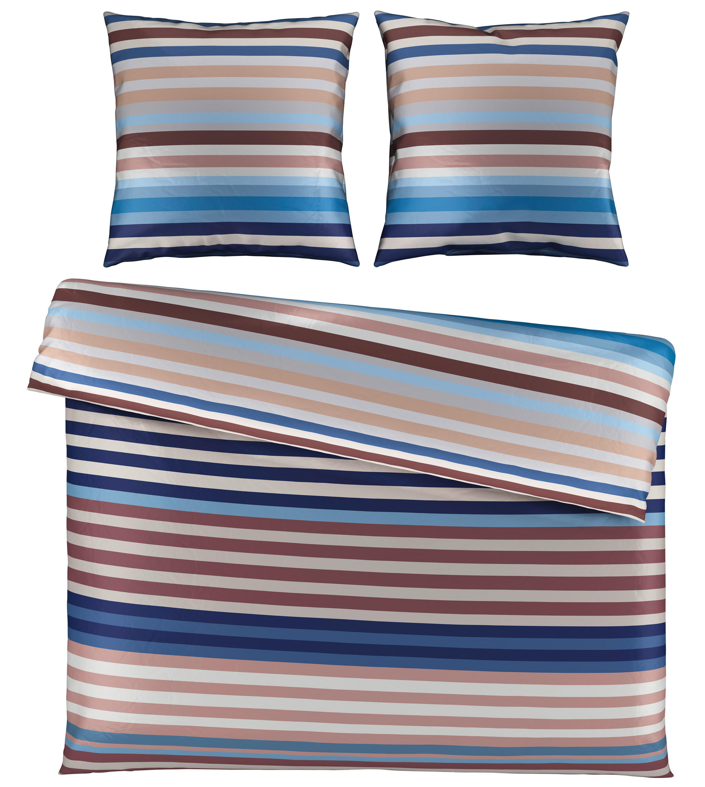 POVLEČENÍ, satén, modrá, 200/200 cm - modrá, Basics, textil (200/200cm) - Novel