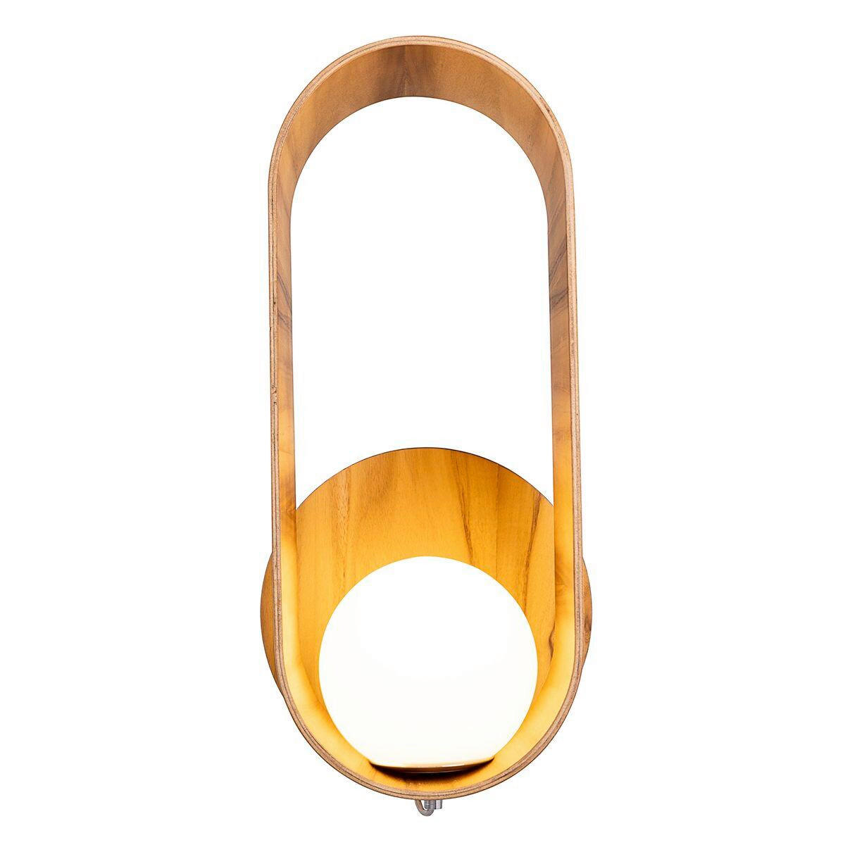 WANDLEUCHTE - Teakfarben, Natur, Glas/Holz (52,5/25/19cm) - Elstead Lighting