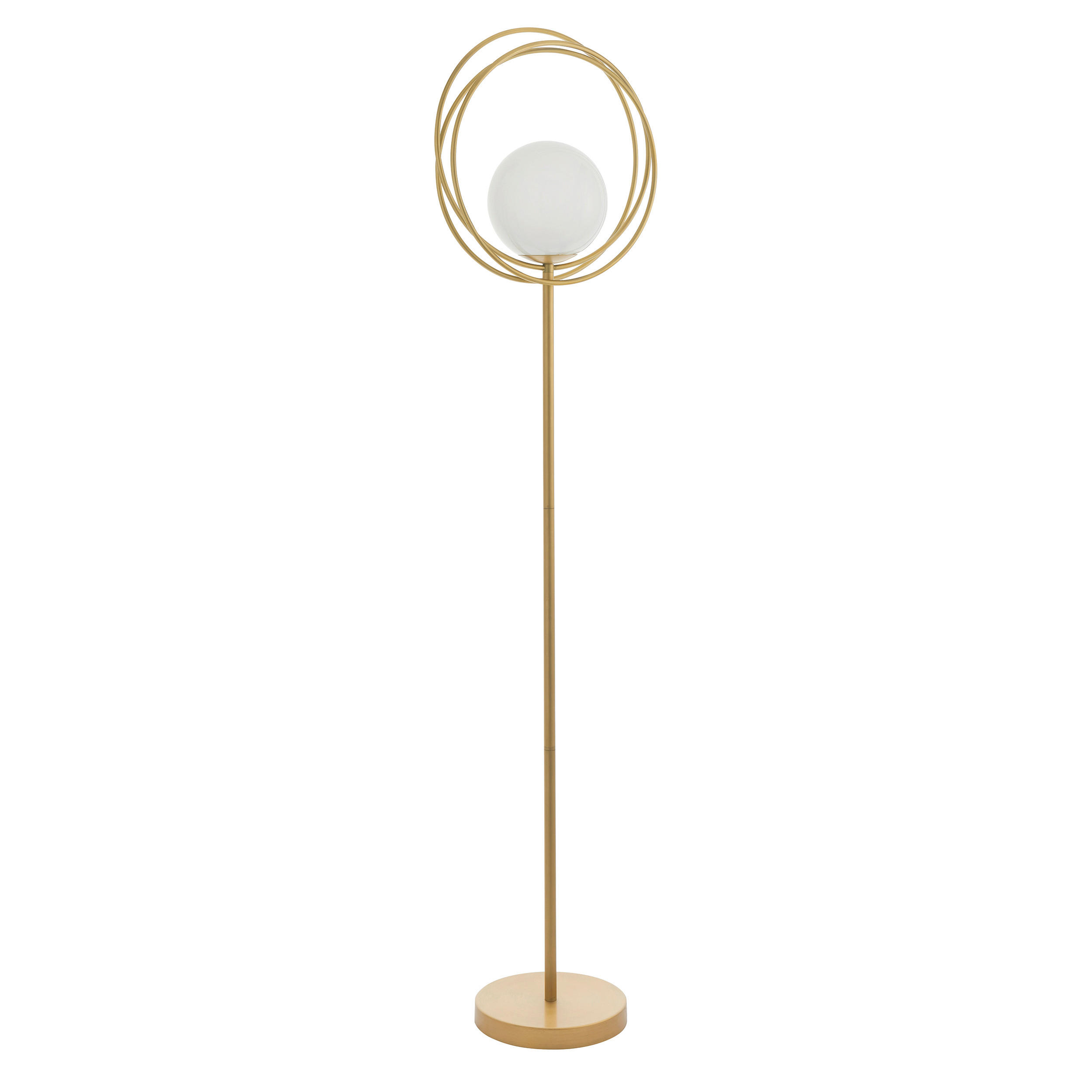STEHLEUCHTE 41/155.6 cm    - Goldfarben/Opal, Design, Glas/Metall (41/155.6cm) - ENDON