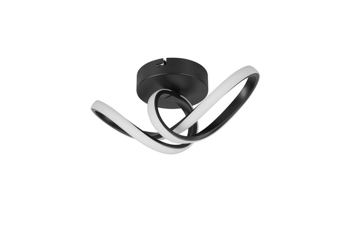 PLAFONIERĂ CU LED - negru, Design, metal (28,0cm)