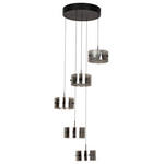 LED-HÄNGELEUCHTE 43/150 cm  - Schwarz, Design, Glas/Kunststoff (43/150cm) - Novel