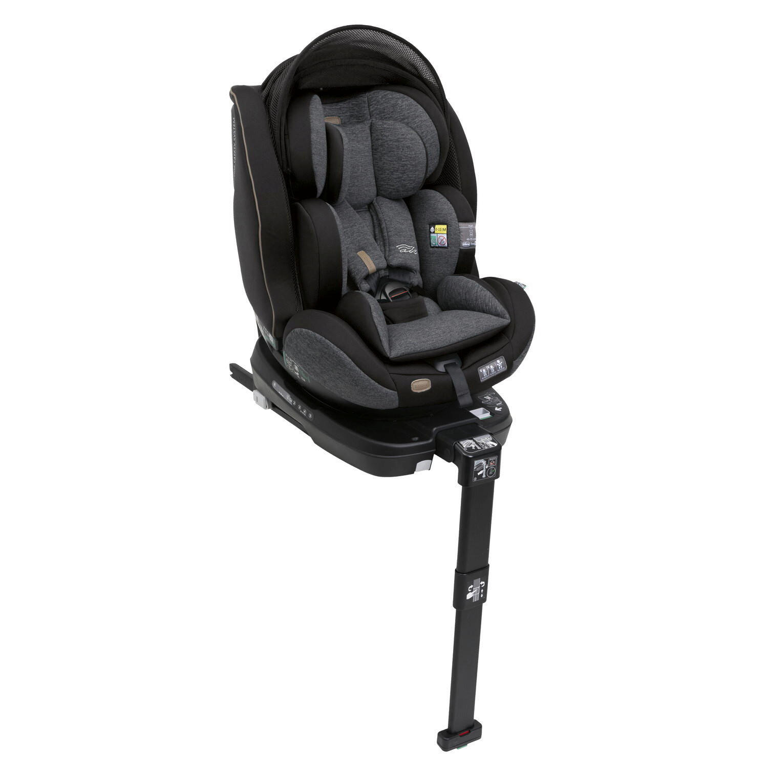 KINDERAUTOSITZ SEAT3FIT IS AIR Black Melange   - Schwarz, Basics (49/44/61cm) - Chicco