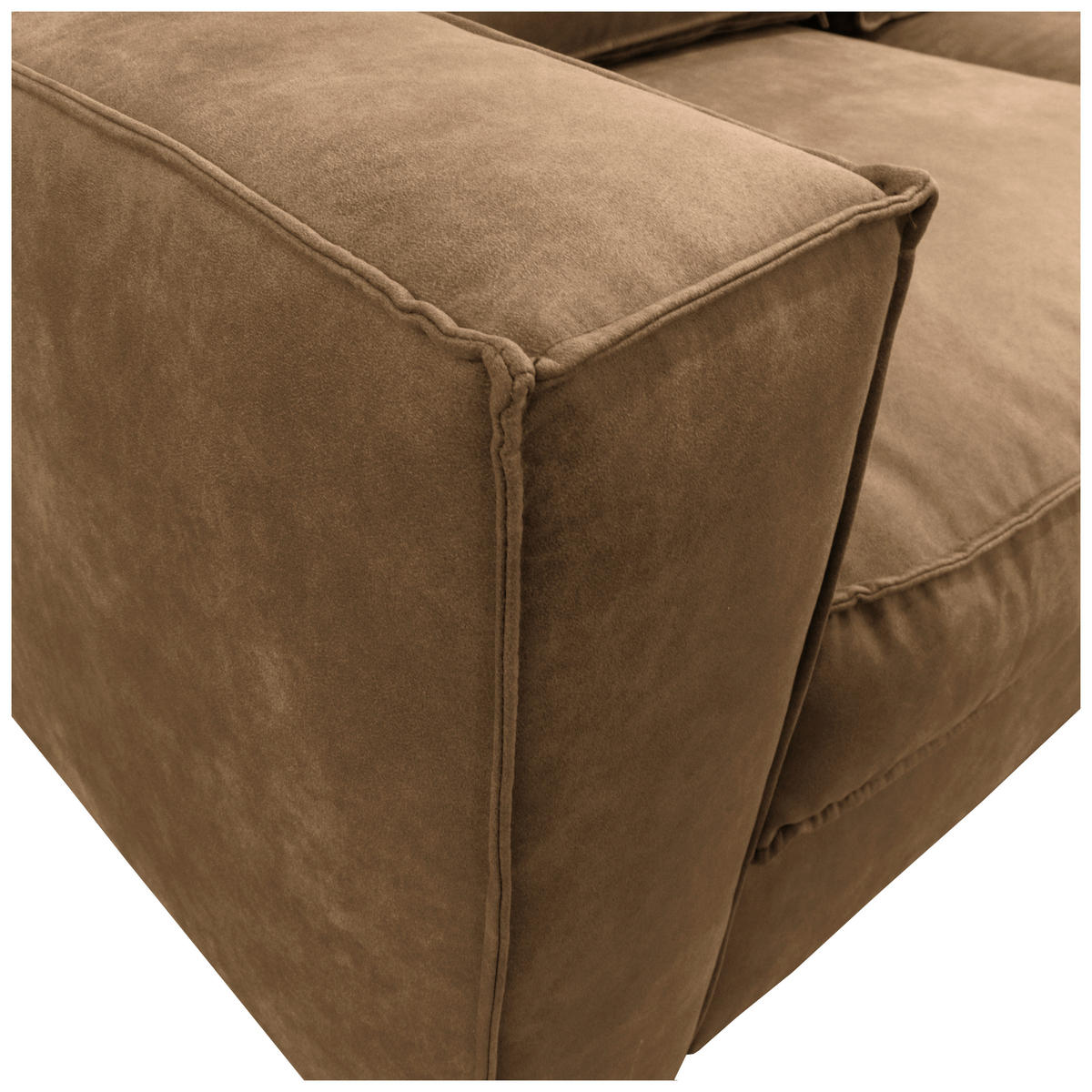 SCHLAFSOFA in Mikrofaser Braun  - Dunkelbraun/Braun, Design, Holz/Textil (203/85/99cm) - MID.YOU
