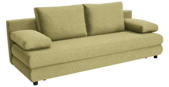 SCHLAFSOFA Taras  mit Stoffauswahl Webstoff Grün  - Schwarz/Grün, Design, Kunststoff/Textil (197/77/81cm) - Xora