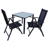 GARTENTISCHGRUPPE  - Anthrazit, Basics, Glas/Textil - Gardenson