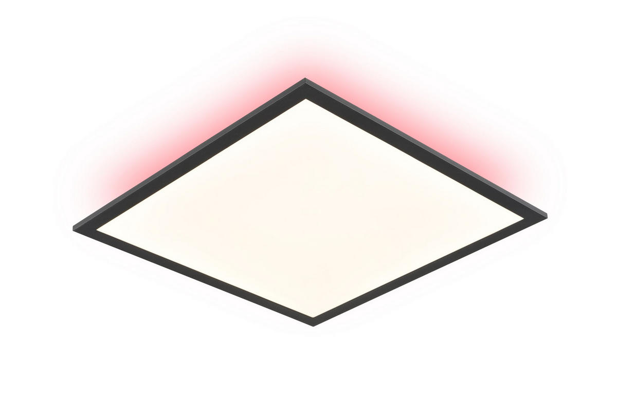 LED PANEL, 45/45/4,5 cm - bílá/černá, Basics, kov/plast (45/45/4,5cm) - Novel