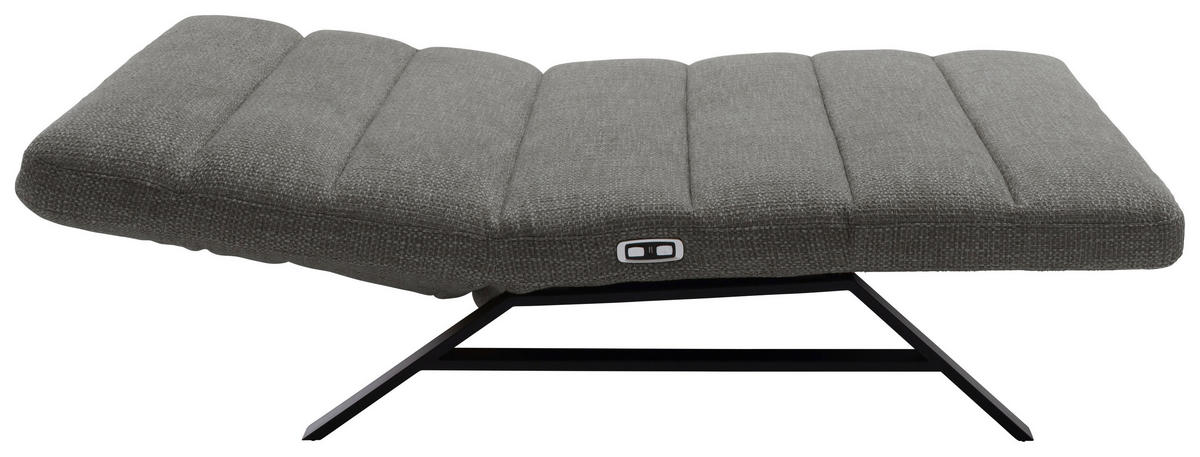 RELAXLIEGE 120/54-113/158-198 cm  in Chenille Grau  - Schwarz/Grau, Design, Textil/Metall (120/54-113/158-198cm) - Pure Home Lifestyle