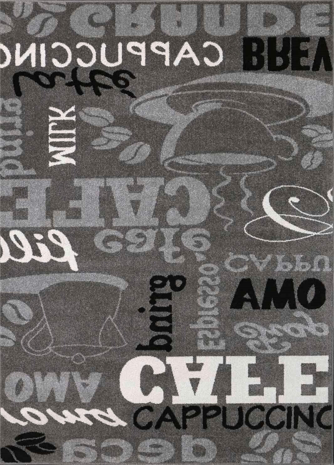 Webteppich Grau Naturfaser Rome 80x150 cm