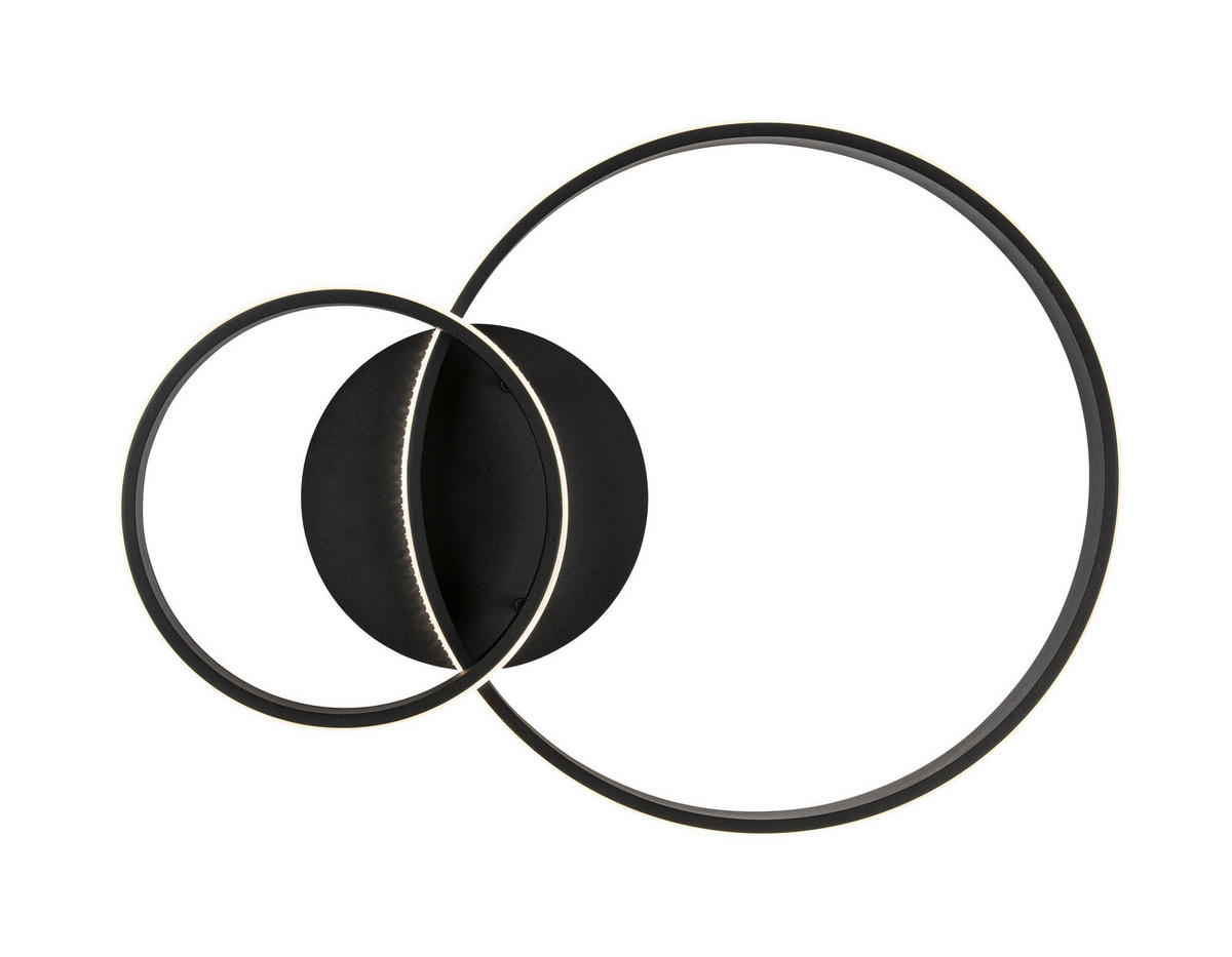 LED PLAFONJERA - crna, Osnovno, metal/plastika (70/50/13,5cm) - Ambiente