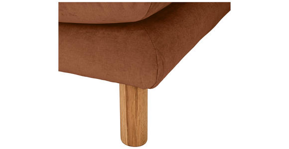 ECKSOFA Rostfarben Chenille  - Rostfarben/Buchefarben, KONVENTIONELL, Holz/Textil (162/276cm) - Carryhome