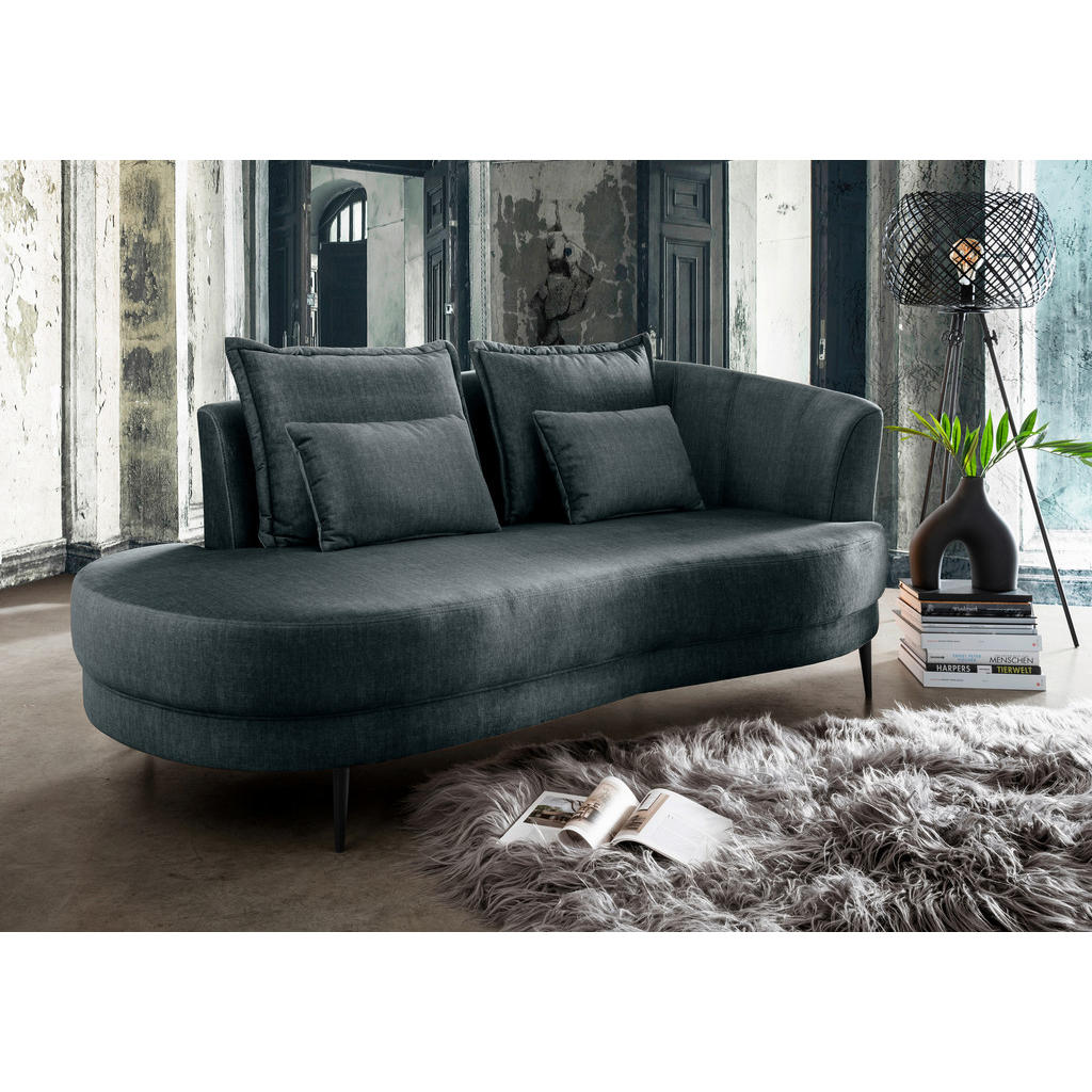 Thumbnail - Livetastic Ottomane, Blau, Textil, Uni, Füllung: Schaumstoff, 211x85x102 cm, Made in EU, Typenauswahl, seitenverkehrt er...