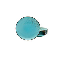DESSERTTELLERSET 6-teilig  - Pastellblau, Trend, Keramik (21cm) - Creatable