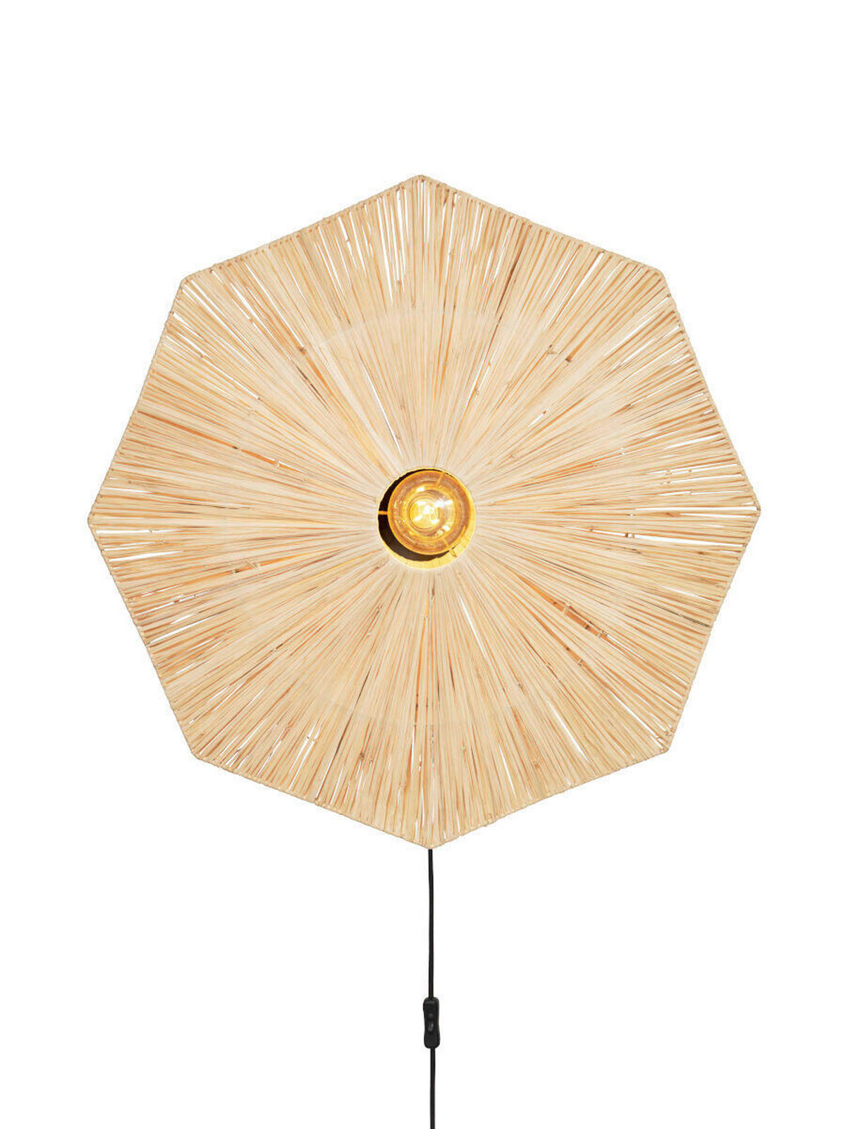 NÁSTĚNNÉ SVÍTIDLO, 45/7 cm  - světle hnědá, Basics, přírodní materiály (45/7cm) - Good & Mojo