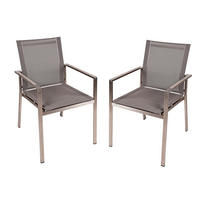 STAPELSTUHL Edelstahl Silberfarben, Taupe  - Taupe/Silberfarben, Basics, Kunststoff/Metall (56/85/64cm) - Gardenson