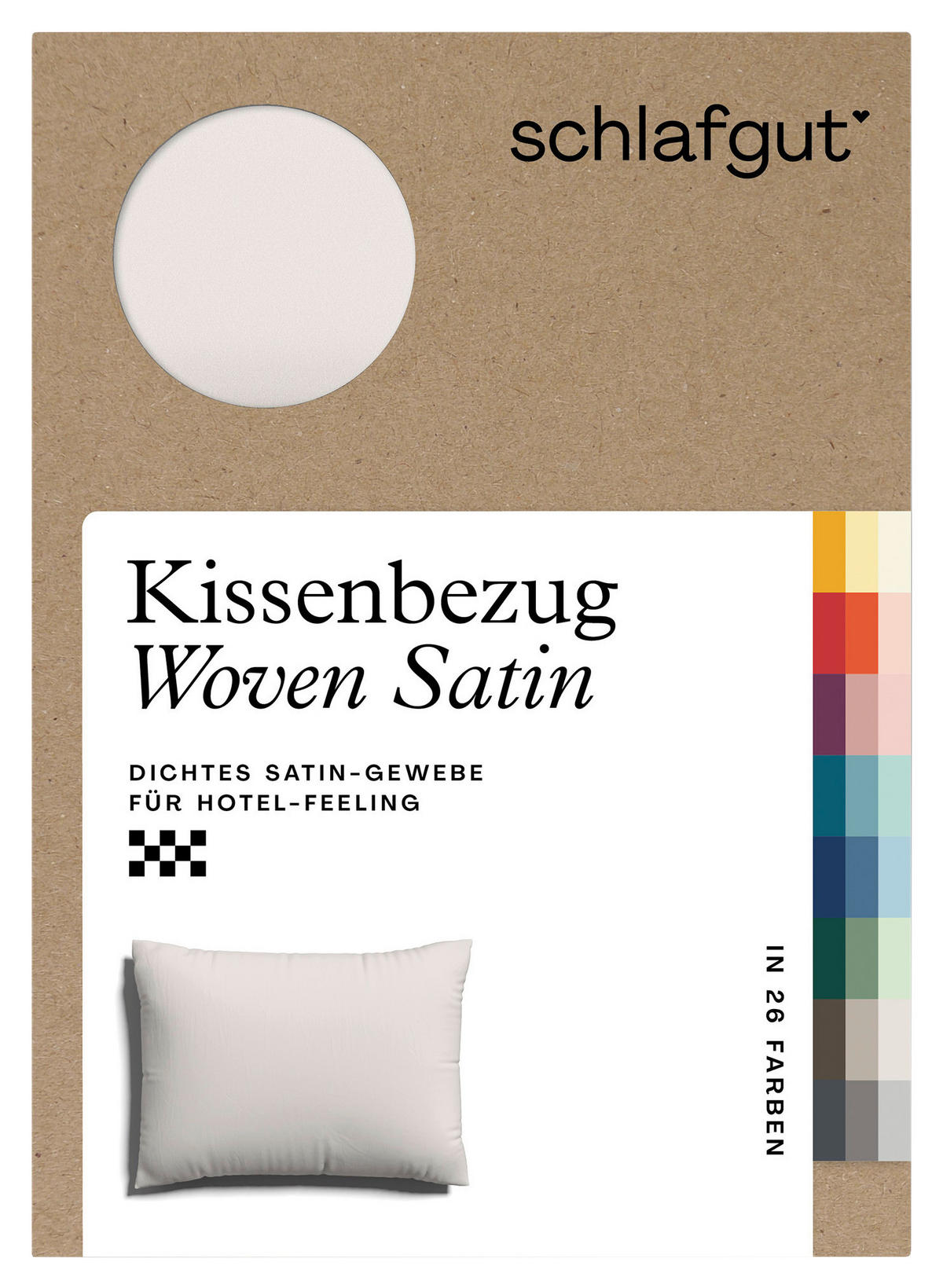 KOPFPOLSTERBEZUG WOVEN SATIN 70/90 cm  - Beige, Basics, Textil (70/90cm) - Schlafgut