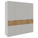 DREHTÜRENSCHRANK  in Eichefarben, Hellgrau  - Eichefarben/Hellgrau, MODERN, Holz/Holzwerkstoff (201,2/225/60cm) - Xora