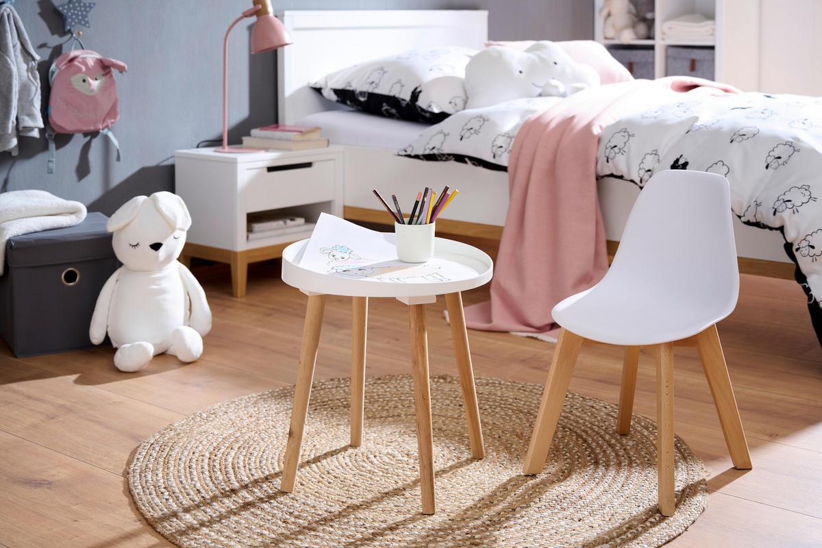DJEČJA STOLICA   - bijela/boje bukve, Trend, drvo/plastika (31/57/38cm) - My Baby Lou