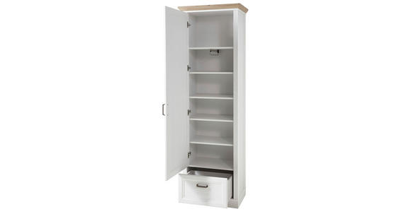 GARDEROBENSCHRANK 65/204/41 cm  - Eichefarben/Grau, ROMANTIK / LANDHAUS, Glas/Holzwerkstoff (65/204/41cm) - Landscape