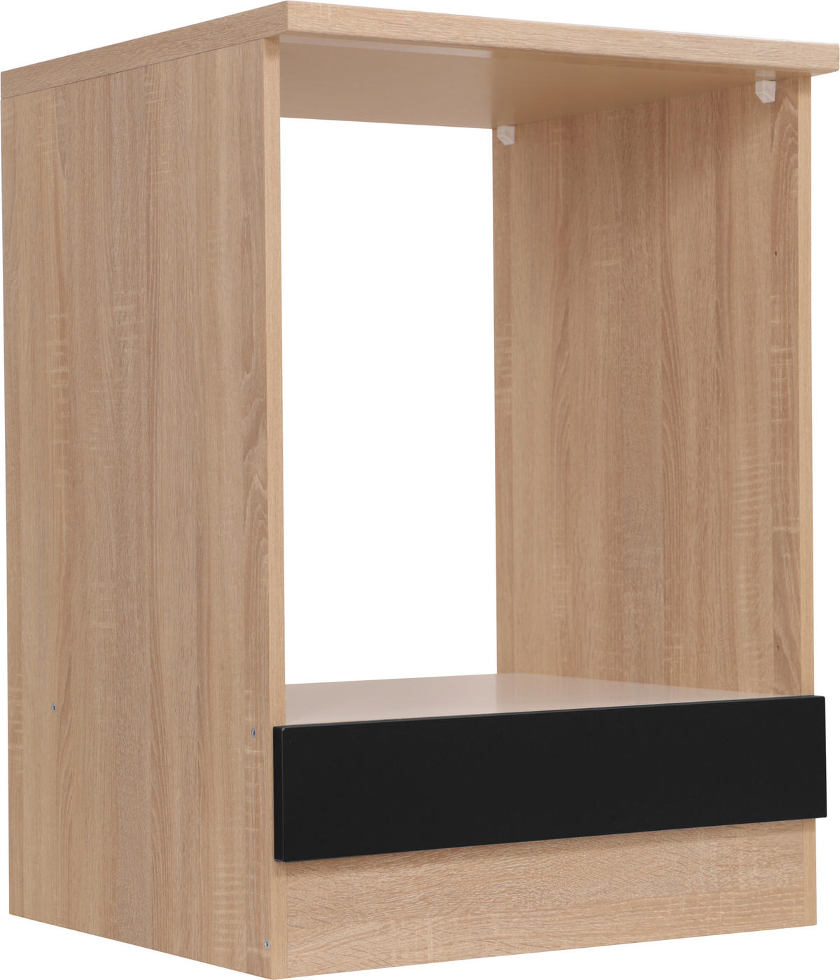 HERDUMBAUSCHRANK 60/84,8/60 cm  in Schwarz, Eichefarben  - Eichefarben/Schwarz, Basics, Holzwerkstoff (60/84,8/60cm) - Respekta
