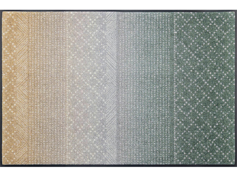 DVEŘNÍ ROHOŽKA, 75/120 cm, šedá, zelená, béžová - šedá/zelená, Design, textil/plast (75/120cm) - Esposa