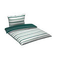 WENDEBETTWÄSCHE Satin 140/200 cm  - Grün, KONVENTIONELL, Textil (140/200cm) - Novel
