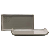 SERVIERPLATTEN-SET 2-teilig 16,5/33 cm  - Grau, Trend, Keramik (16,5/33cm) - Creatable