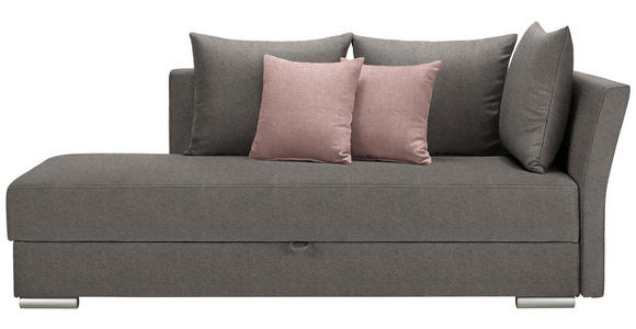 LIEGE in Webstoff Grau - Chromfarben/Rosa, Design, Kunststoff/Textil (220/93/100cm) - Xora